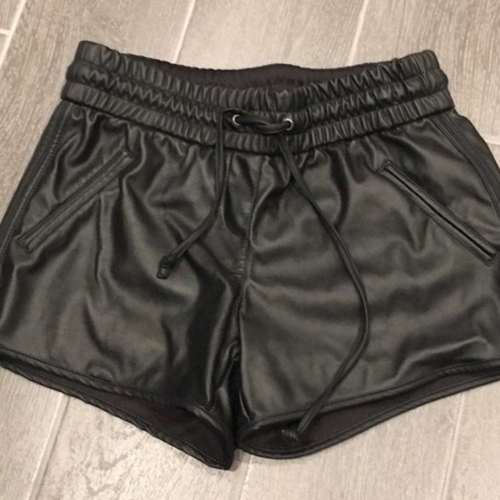 Dynamite leather shorts!